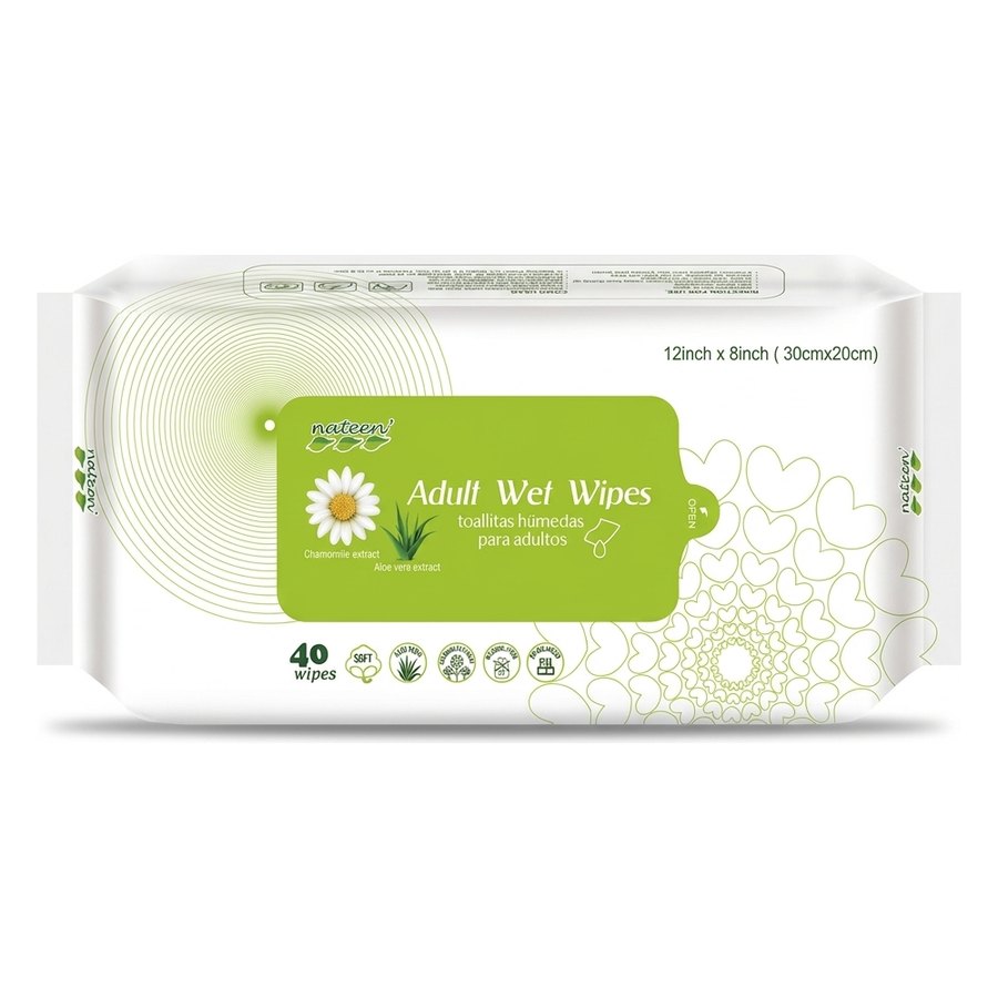 Nateen Adult wet wipes 40, chamomile and aloe